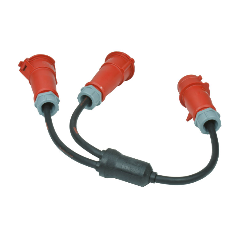 Y-Splitters with Re-wireable CEE Plug/Sockets
